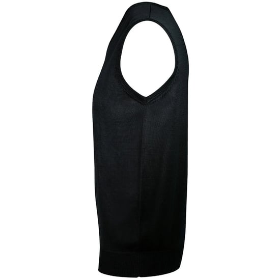 SOLS Unisex Adult Gentlemen Knitted Sleeveless Sweater Vest (Black) - Image 3