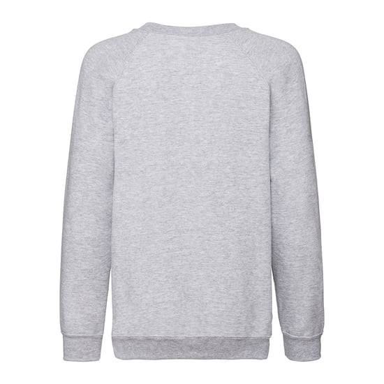 Fruit Of The Loom Childrens Unisex Raglan Sleeve Sweatshirt (Pack of 2) (Heather Grey) - Image 2