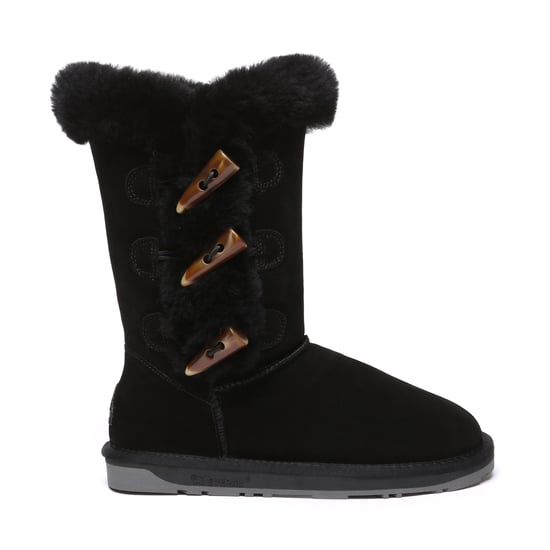 EVER AU Botas altas con botones de cuerno para mujer - Ashy - Image 1