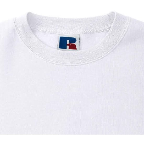 Russell Mens Authentic Sweatshirt (Slimmer Cut) (White) - Image 3