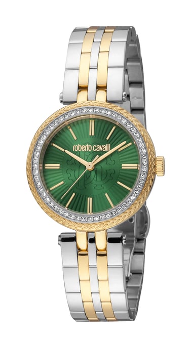 RC5L031M0095 Roberto Cavalli Womens Quartz Dark Green Stainless Steel 5 ATM 30 mm Watch