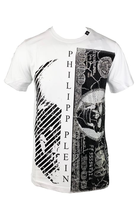 Philipp Plein MTK1448 "Dinero" 01 Camiseta Blanca - Image 1