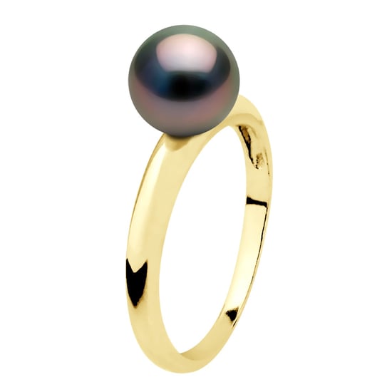 Ring Real Cultured Tahiti Pearl Round 7,5-8 mm - Yellow Gold - Image 1