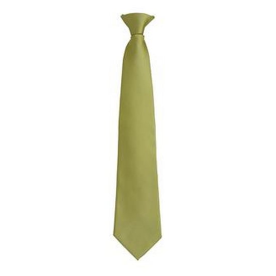 Premier Mens Fashion ”Colours” Work Clip On Tie (Grass) - Image 1