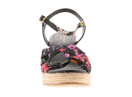 Sandalias de Mujer Ted Baker Cardima Cuña de Espadrille Impresa Floral Negra - Image 3