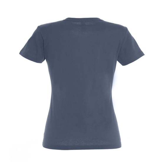SOLS Womens/Ladies Imperial Heavy Short Sleeve T-Shirt (Denim) - Image 4