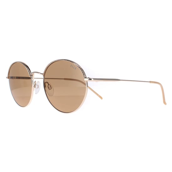 Elle Round Womens Gold Brown 14908