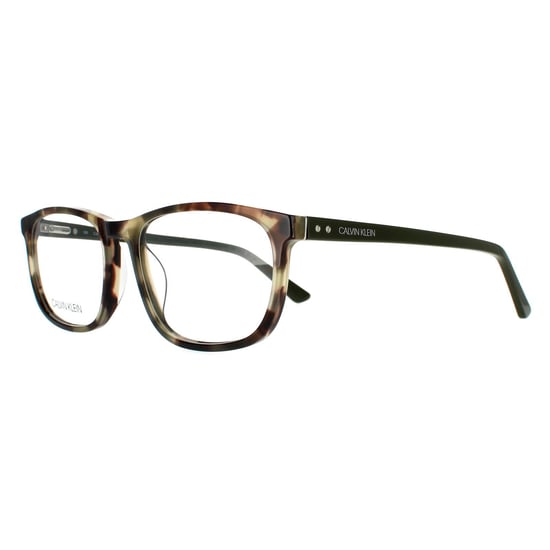 Montura de gafas de sol cuadradas para hombre Calvin Klein con estampado de tortuga - Image 2