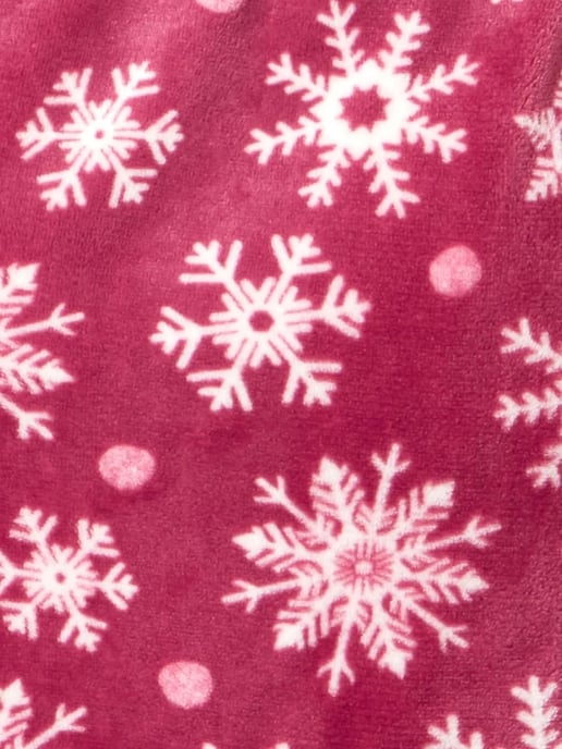 Snowflake Fleece Hooded Robe