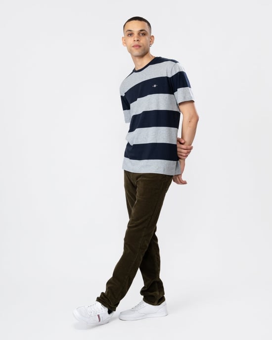 GANT Mens Bar Stripe Short Sleeve T-Shirt - Image 3
