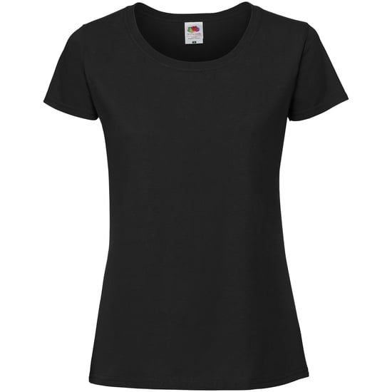 Fruit Of The Loom Womens/Ladies Fit Ringspun Premium Tshirt (Black) - Image 1