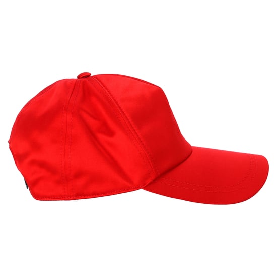 Miu Miu Logo Patch Baseball Cap in Red Canvas - Image 5