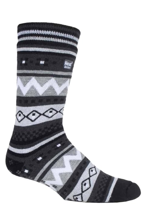 Calcetines térmicos antideslizantes para hombre con dibujo nórdico y pinzas de agarre - Image 1