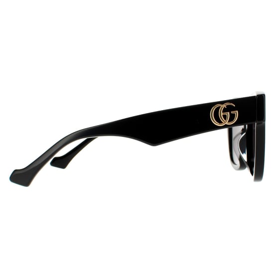 Gafas de sol rectangular para mujeres Gucci en negro y gris - Image 4