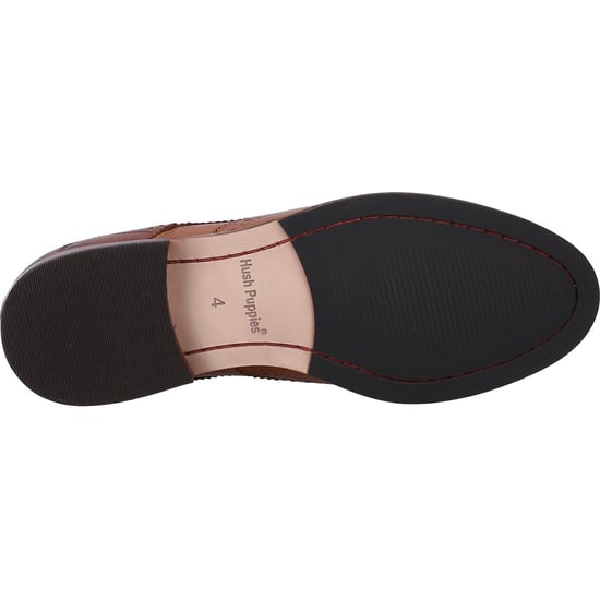 Hush Puppies Natalia Leather Women's Tan Brogues Shoes - Image 3