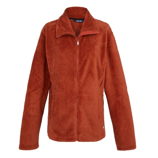 Regatta Womens/Ladies Heidy Fluffy Full Zip Fleece Jacket (Red Ochre) - Image 1