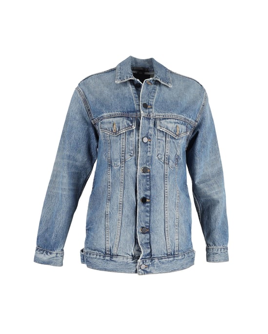 Alexander Wang Daze Oversized Denim Jacket in Blue Cotton - Image 1