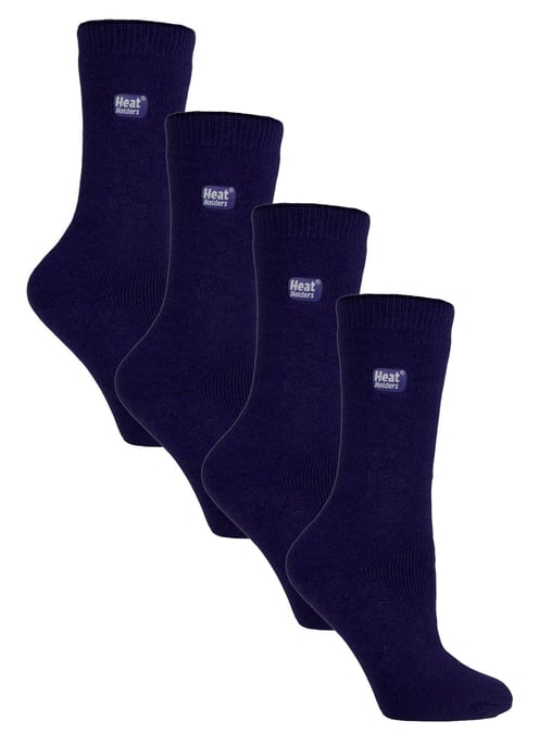Heat Holders Ultra Lite - Calcetines Térmicos de Mujer Multipack de 4 Pares | Calcetines Cálidos Ultra Finos para Vestir en Invierno - Azul Marino - Image 1