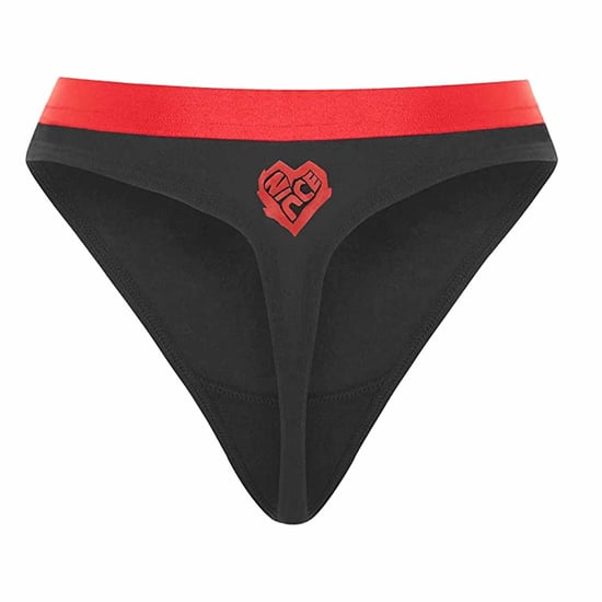 Nicce Contrasting Waistband Black Womens Heart Thong Underwear 211 2 15 08 0043
