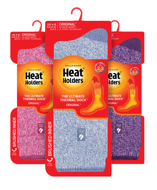 HEAT HOLDERS - 3 Pack Multipack Ladies Insulated Thermal Socks for Winter - Praga - Image 2