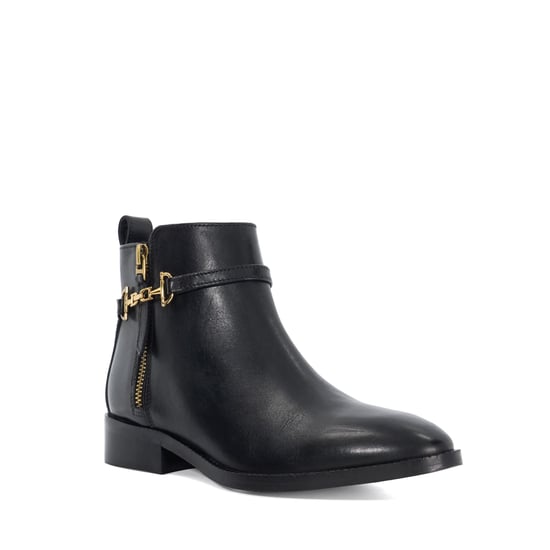 Dune Ladies Parklyn - Leather Buckle-Detail Ankle Boots