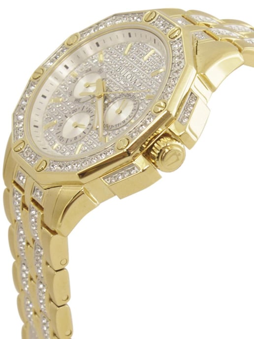 Bulova Crystal Octava Men's Gold Watch 98C126 - Image 4