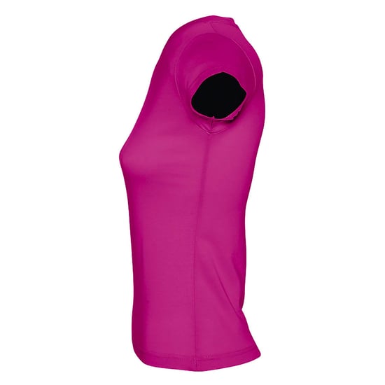 SOLs Womens/Ladies Moon V Neck Short Sleeve T-Shirt (Fuchsia) - Image 3