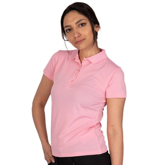 Island Green Womens/Ladies Classic Micro Pique Golf Polo Shirt (Candy Pink) - Image 3