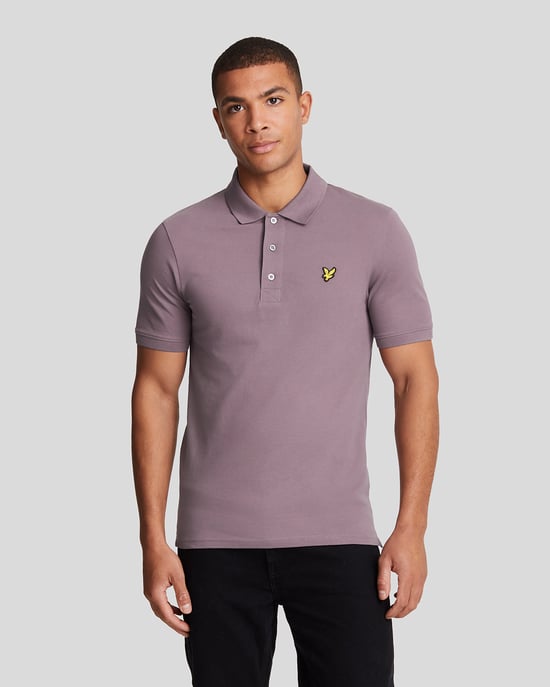 Polo violeta malva Highland con logo en el pecho de Lyle & Scott - Image 1
