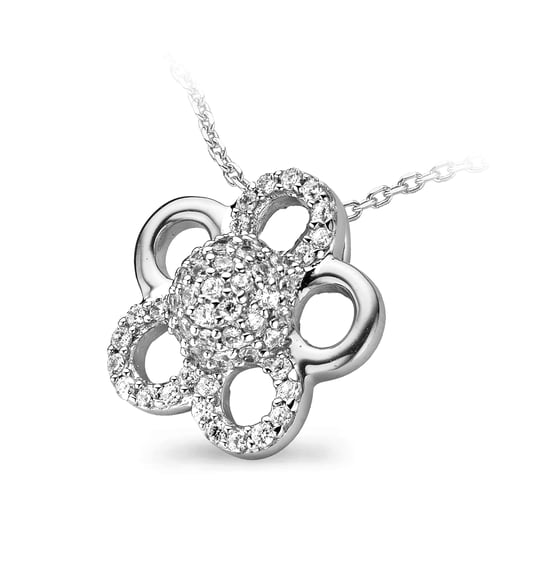 Orphelia Women's 925 Sterling Silver Set: Chain-Pendant + Earrings - Silver SET-5096 - Image 3