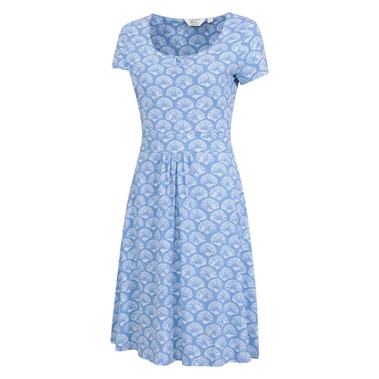 Mountain Warehouse Womens/Ladies Orchid Seashells UV Protection Midi Dress (Light Blue) - Image 3
