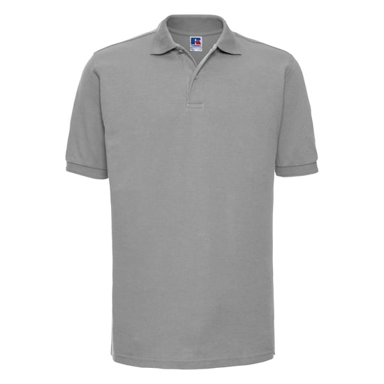 Russell Mens Ripple Collar & Cuff Short Sleeve Polo Shirt (Light Oxford) - Image 1