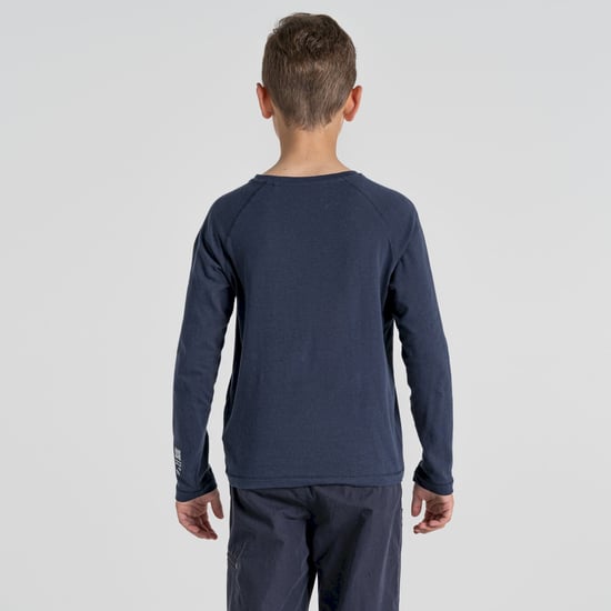 Bates LS T-Shirt Blue Navy Archive