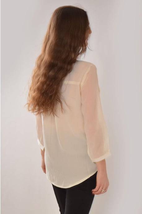 Chiffon Crepe Pocket Blouse - Image 4