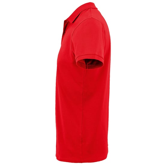 SOLS Mens Planet Pique Organic Polo Shirt (Red) - Image 3