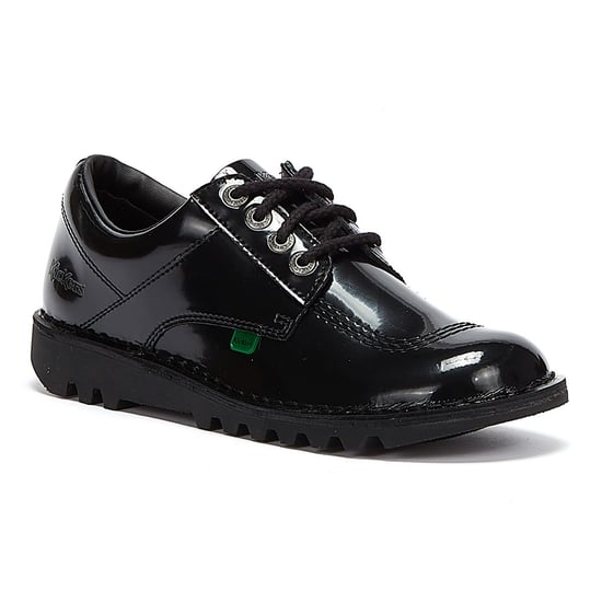 Womens Kickers Kick Lo Patent Shoes - (Black) - Image 2