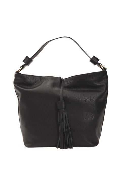 Bolso de hombro de cuero negro para mujer Donatella Pompei - Image 3