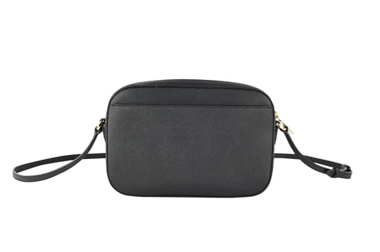 Bolso cruzado grande East West de cuero Saffiano con cadena y cremallera Jet Set de Michael Kors para mujer (Negro sólido/Oro) - Image 2