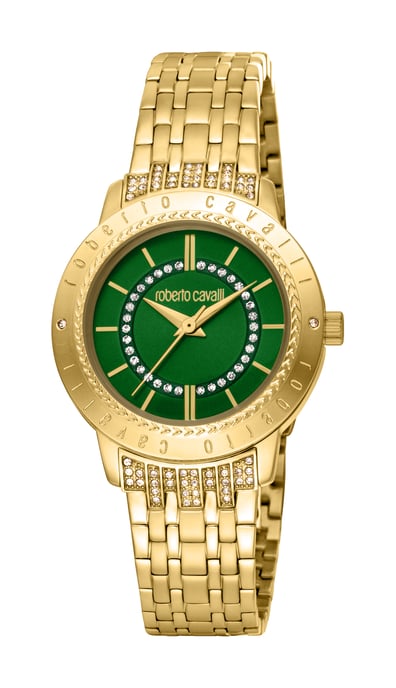 RC5L030M0065 Roberto Cavalli Womens Quartz Dark Green Stainless Steel 5 ATM 32 mm Watch