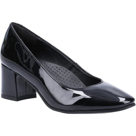 Hush Puppies Womens/Ladies Anna Leather Court Shoes (Black) - Image 1