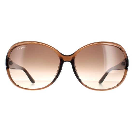 Salvatore Ferragamo Oval de señora marrón claro degradado SF770SA - Image 1