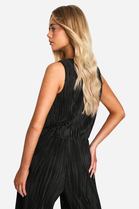 Plisse Relaxed Fit Waistcoat