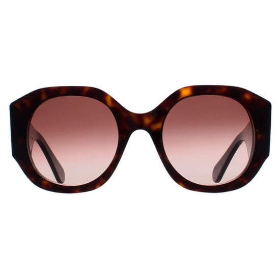 Chloe Round Womens Habana Oscuro Marrón Gradiente CH0234S - Image 1