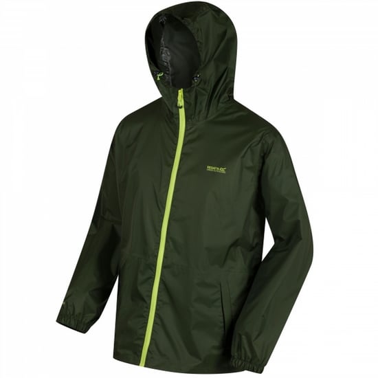 Regatta Mens Pack It III Waterproof Jacket (Bright Kiwi) - Image 3
