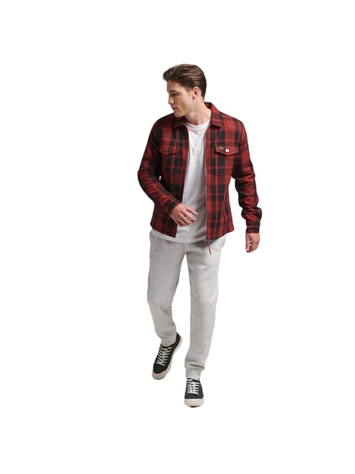 Camisa con cremallera a cuadros de Superdry para hombre - Image 2
