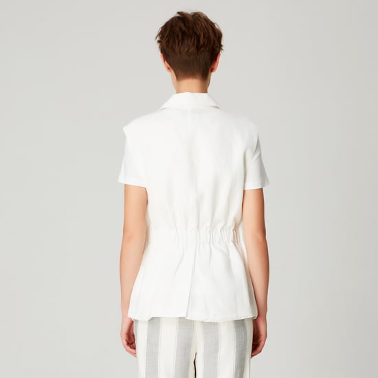 Waistcoat with drawstring - Image 4
