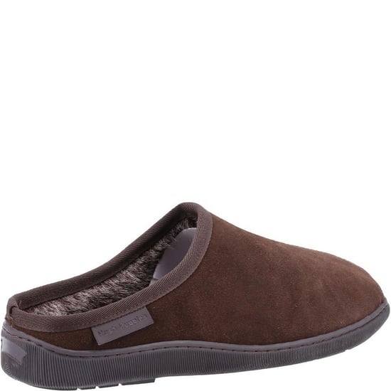 Hush Puppies Mens Ashton Suede Slippers (Brown) - Image 2