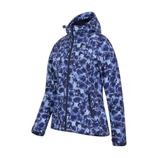 Mountain Warehouse Womens/Ladies Exodus Floral Soft Shell Jacket (Navy/Light Blue) - Image 3