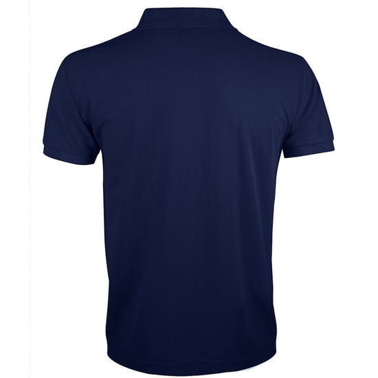 SOLs Mens Prime Pique Plain Short Sleeve Polo Shirt (French Navy) - Image 2