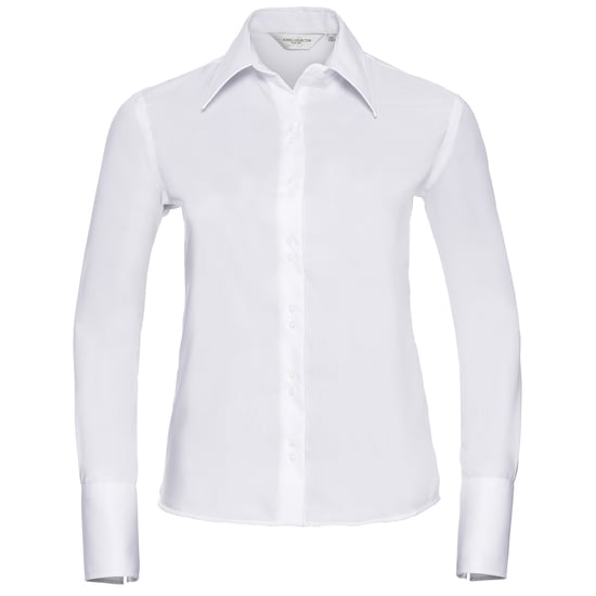 Russell Collection Womens/Ladies Ultimate Long-Sleeved Shirt (White) - Image 1